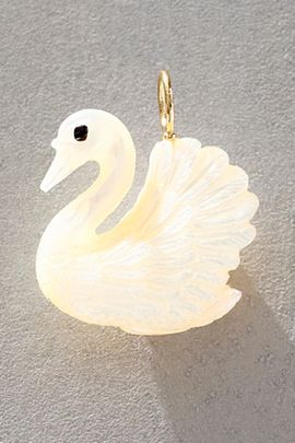 Maura Green Maura Green Mother Of Pearl Swan Charm
