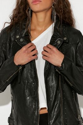 Mauritius Leather Mauritius Morgan Leather Moto Jacket
