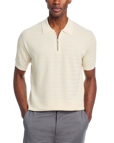 Maurizio Baldassari Maurizio Baldassari Chevron Quarter Zip Knit Polo Shirt