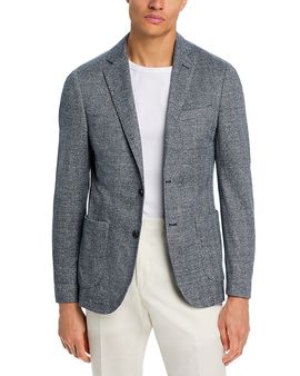 Maurizio Baldassari Maurizio Baldassari Linen, Silk & Cotton Herringbone Jersey Unstructured Sport Coat