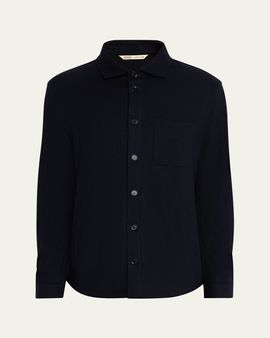 Maurizio Baldassari Men's Solferino Cashmere Raw Edge Overshirt