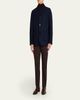 Maurizio Baldassari Men's Wool and Nylon Notch-Lapel Car Coat - 2