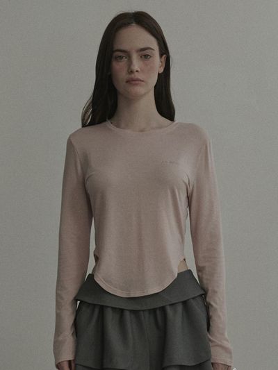 MAUSOLEUM Corset Lined Tencel Cotton T-shirt [Pink]