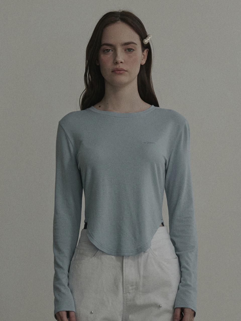 MAUSOLEUM Corset Lined Tencel Cotton T-shirt [Sky Blue]