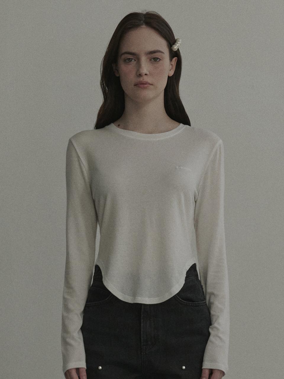 MAUSOLEUM Corset Lined Tencel Cotton T-shirt [WHITE]