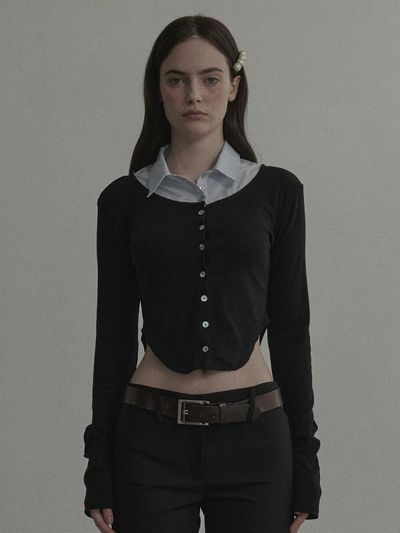 MAUSOLEUM Emma Shirt Cardigan T-Shirts [Sky Blue]
