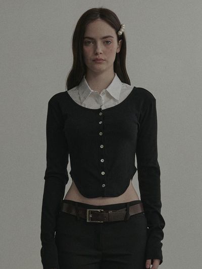 MAUSOLEUM Emma Shirt Cardigan T-Shirts [White]