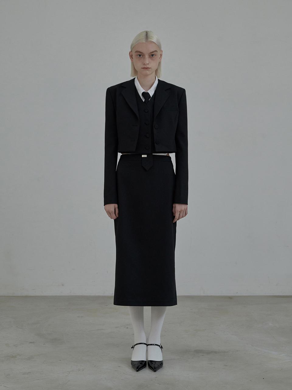 MAUSOLEUM Hourglass long skirt - Black