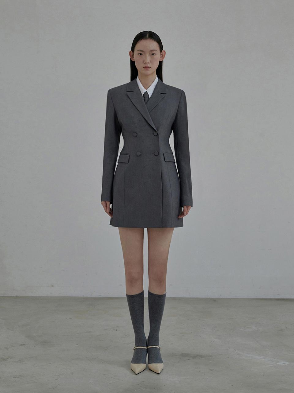 MAUSOLEUM Jenn suit jacket dress - Grey