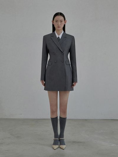 MAUSOLEUM Jenn suit jacket dress - Grey