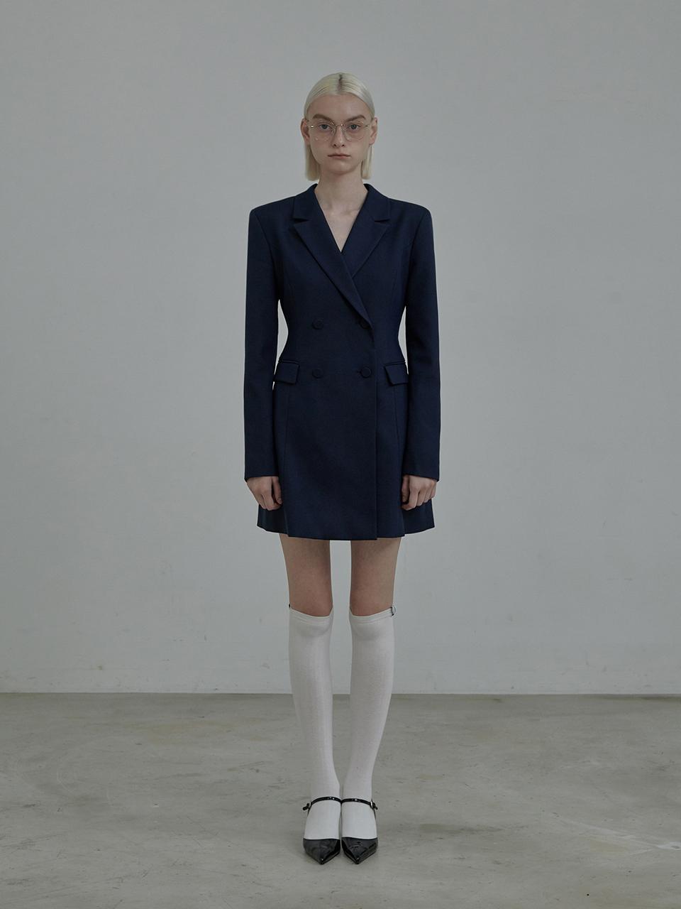 MAUSOLEUM Jenn suit jacket dress - Navy