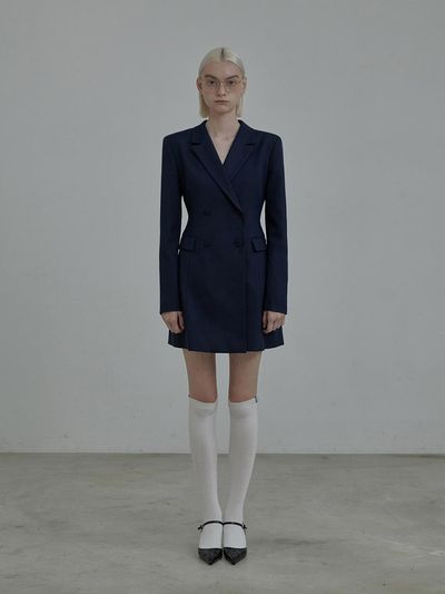 MAUSOLEUM Jenn suit jacket dress - Navy