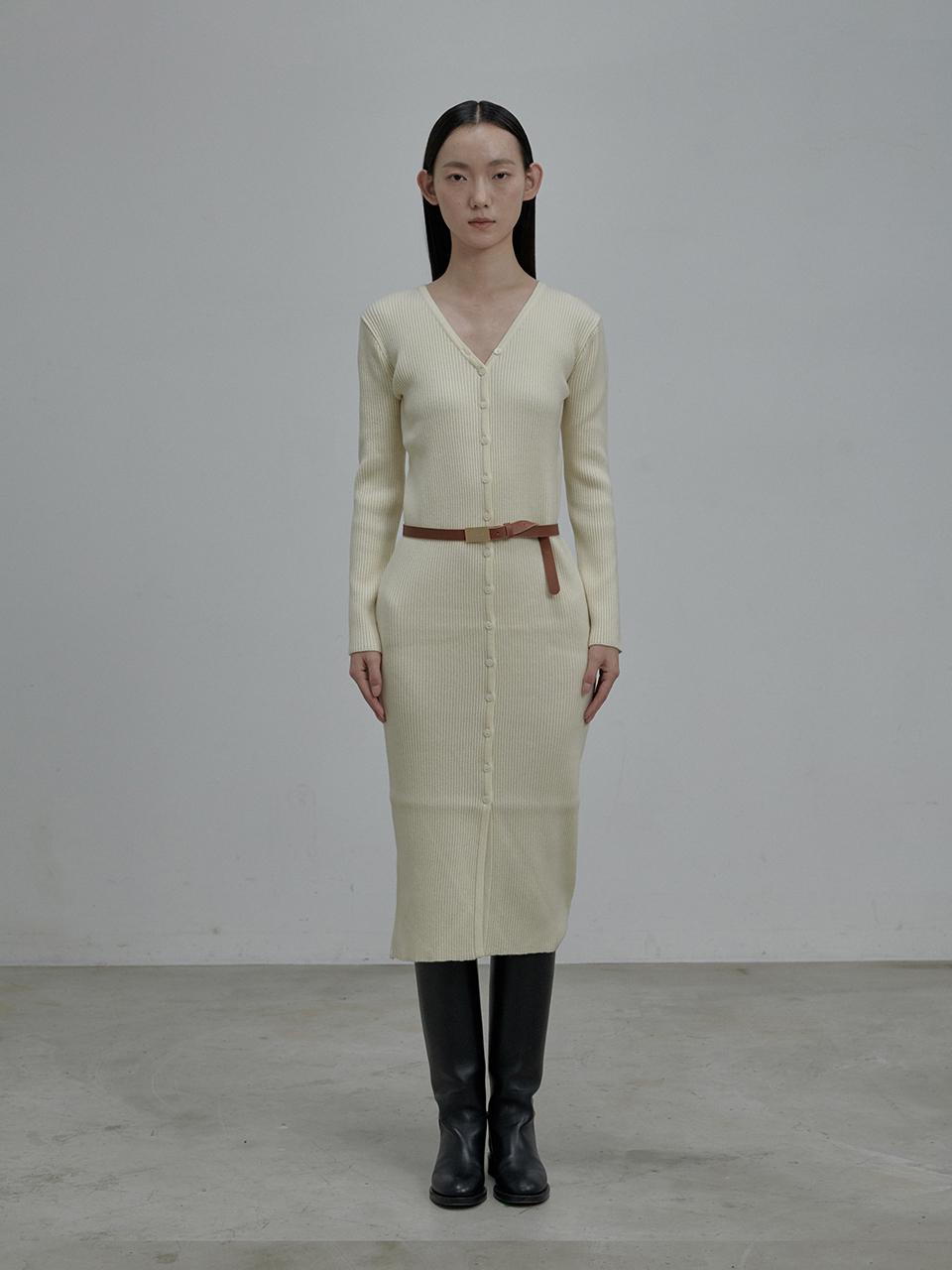 MAUSOLEUM Leone knit dress - Cream