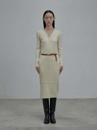 MAUSOLEUM Leone knit dress - Cream