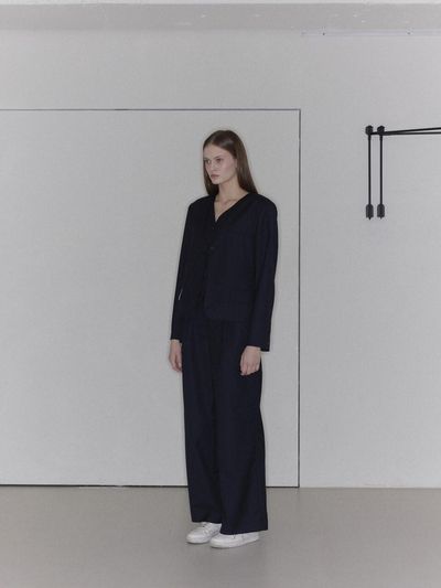 MAUSOLEUM Lydia suit wide pants - Navy