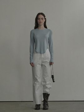 MAUSOLEUM Moonlit Pearl Straight Cotton Denim Jean [Beige]