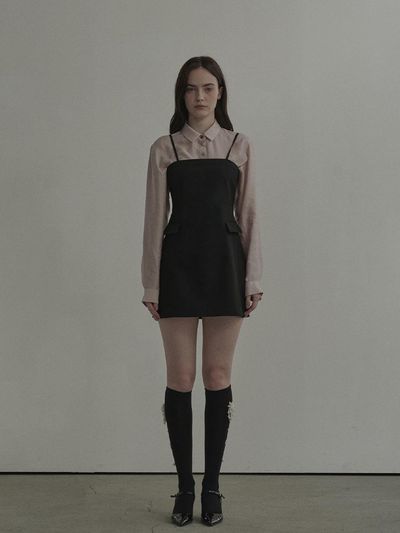MAUSOLEUM Neil Sleeveless Suit Dress [Black]