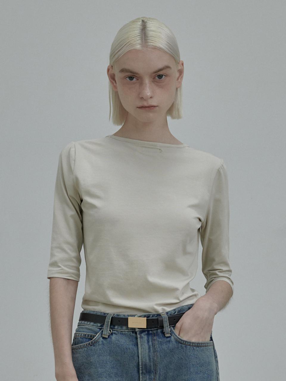 MAUSOLEUM Scoop neck t-shirt - Beige