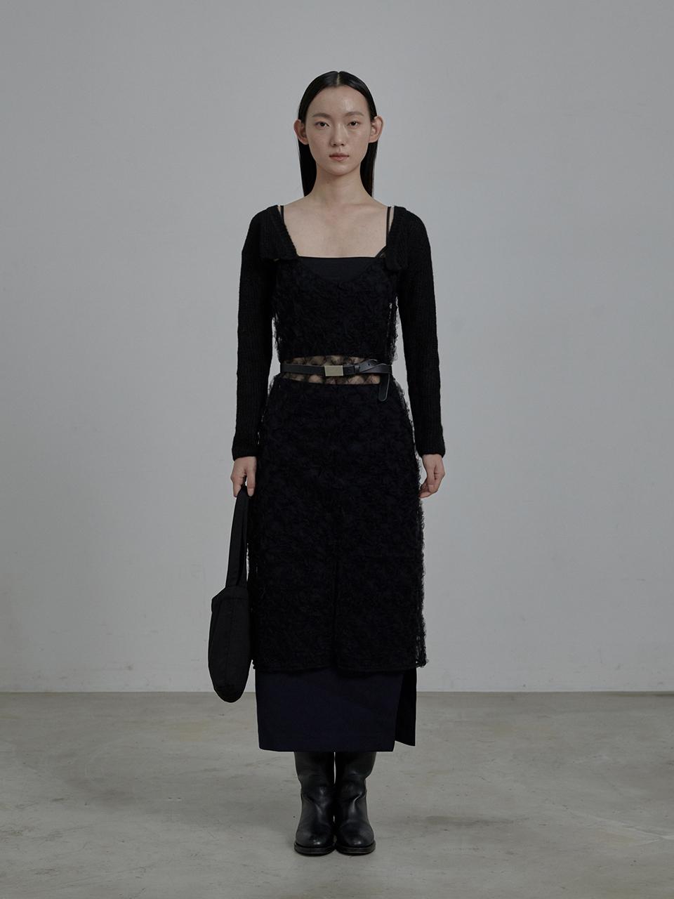 MAUSOLEUM Sue sheer slip dress - Black