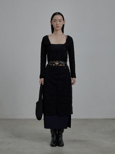 MAUSOLEUM Sue sheer slip dress - Black
