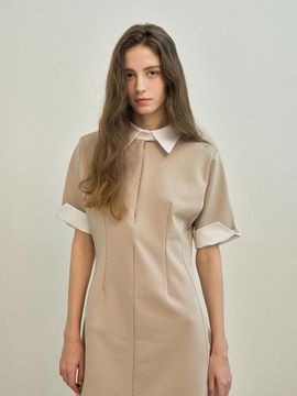 MAUVER U Supple Dress [Beige]