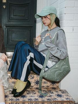 mavenmuse Water-resistant Lightweight Synthetic Leather Crossbody Bag [Khaki] (MRXFBF402KKSS)