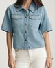 Mavi Jeans Mavi Jeans Dafne Denim Short Sleeve Button-Up - 1