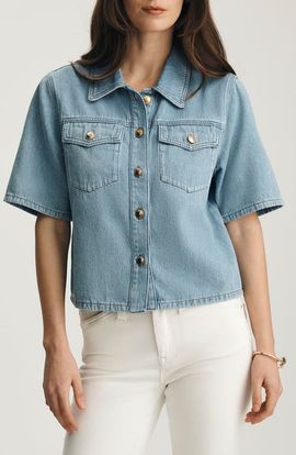 Mavi Jeans Mavi Jeans Dafne Denim Short Sleeve Button-Up