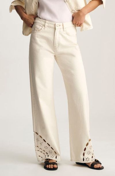 Mavi Jeans Mavi Jeans Malibu Eyelet Embroidererd Wide Leg Jeans