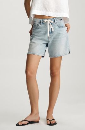 Mavi Jeans Mavi Jeans Nella Drawstring Mid Thigh Denim Shorts