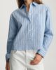 Mavi Jeans Mavi Jeans Stripe Long Sleeve Crop Cotton Blend Button-Up Shirt - 1