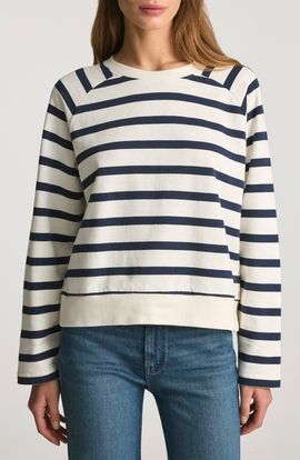 Mavi Jeans Mavi Jeans Stripe Raglan Cotton Sweatshirt