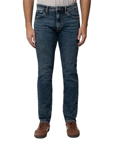 Mavi Mavi Men's Jake Regular Rise Skinny Leg in Used Brushed Feather Blue Jeans