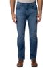 Mavi Mavi Men's Zach Regular Rise Straight Leg in Mid Brushed Feather Blue Jeans - 1
