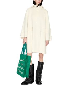 Max & co. Max & Co. Emblema Double Woven Wool Hooded Parka