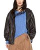 Max & co. Max & Co. Mcogelo Leather Hooded Jacket - 1