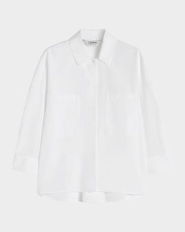 Max Mara 3/4-Sleeve Cotton Shirt
