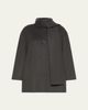 Max Mara Alicia Neck-Scarf Wool Single-Breasted Coat - 1