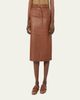 Max Mara Antino Belted Leather Midi Skirt - 3