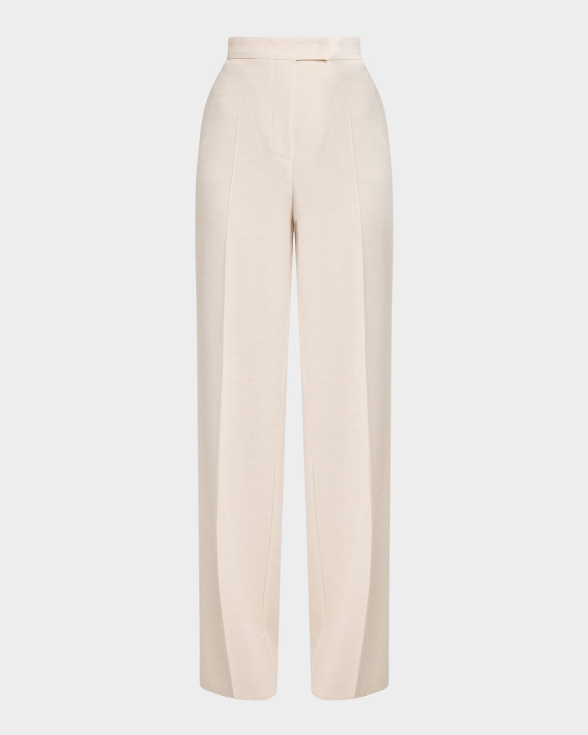 Max Mara Attinia Wide-Leg Wool Pique Trousers