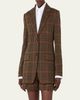 Max Mara Check Wool-Blend Single-Breasted Jacket - 4