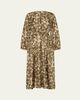 Max Mara Coccole Floral Silk Belted Midi Dress - 1