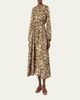 Max Mara Coccole Floral Silk Belted Midi Dress - 2