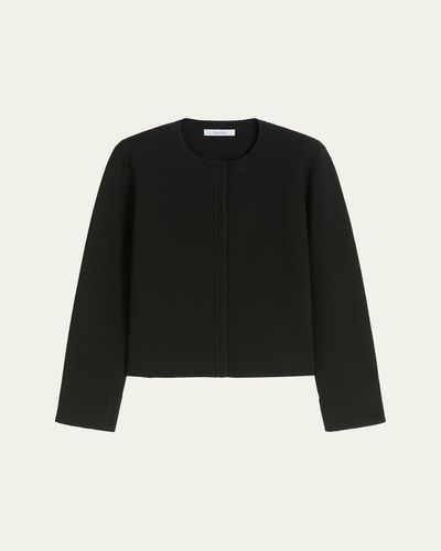 Max Mara Crewneck Cotton Knit Cardigan