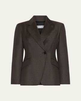Max Mara Double-Breasted Wool-Blend Jacket