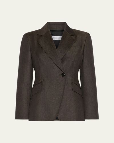 Max Mara Double-Breasted Wool-Blend Jacket