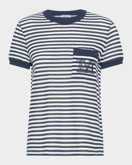 Max Mara Drago Striped Mesh Short-Sleeve T-Shirt