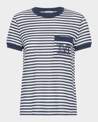Max Mara Drago Striped Mesh Short-Sleeve T-Shirt