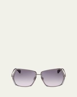 Max Mara Elsa3 Gradient Metal Butterfly Sunglasses
