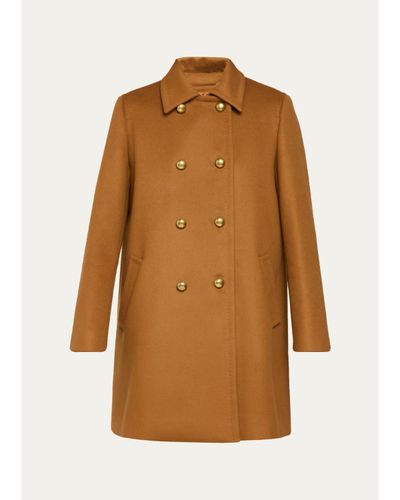 Max Mara High-Rise Brushed Wool Wide-Leg Trousers